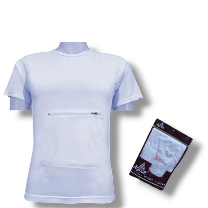 Kaos Haji Umrah Saku depan Resleting katun