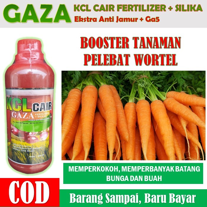 pupuk wortel terbaik - KCL CAIR FERTILIZER + SILIKA GAZA obat semprot pelebat wortel - pupuk organik