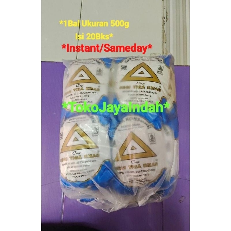 

(Sameday/Instant) 1 bal Garam Halus Segitiga Emas ukuran 500gr 20 bks dan 250gr 40 bks