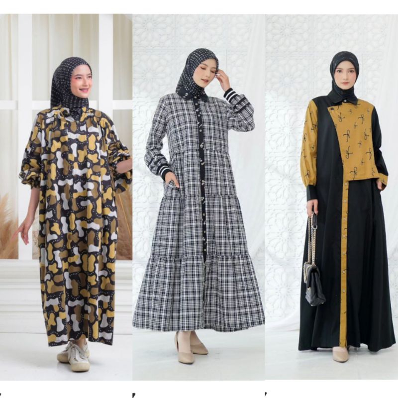 KARAMINA MIDI/KAIYA DRESS/MARQUE MIDI DRESS/DRESS BY KORINA ORIGINAL TERBARU