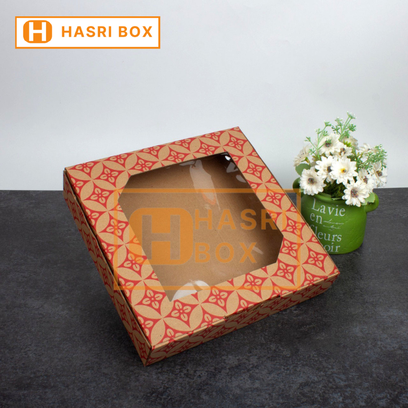 

(10 Pcs) Cake Box Dus 4 Toples 250gr Kotak Kue Pie Mini Packaging Hampers Parcel Kardus 25x25x5cm