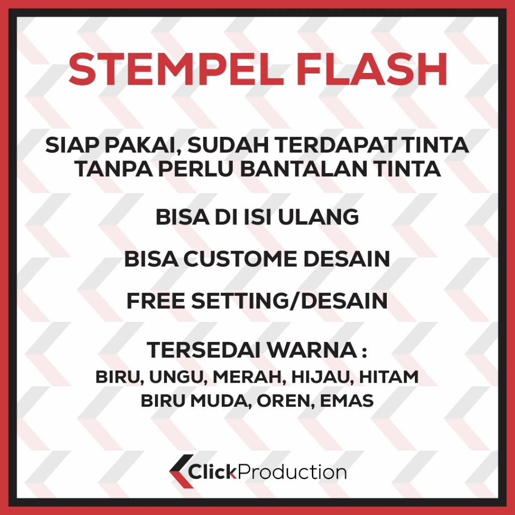 

Adn STEMPEL FLASH / STEMPEL OTOMATIS UKURAN S