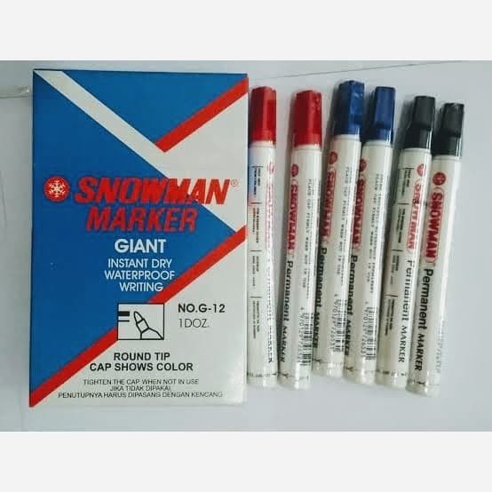 

Spidol SNOWMAN Permanen Marker G12 / Spidol Papan Tulis / Spidol Permanent Snowman