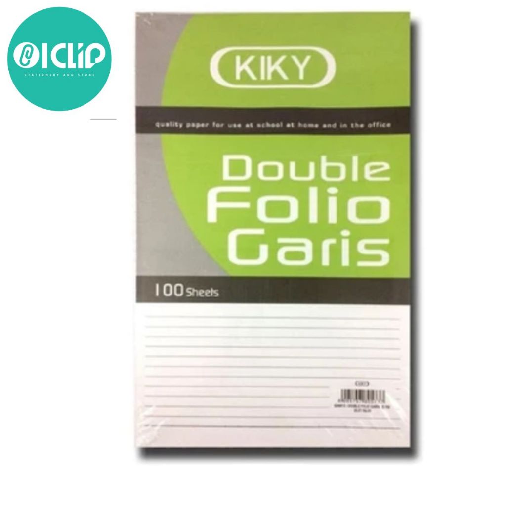 

KERTAS DOUBLE FOLIO BERGARIS 100 LEMBAR KIKY