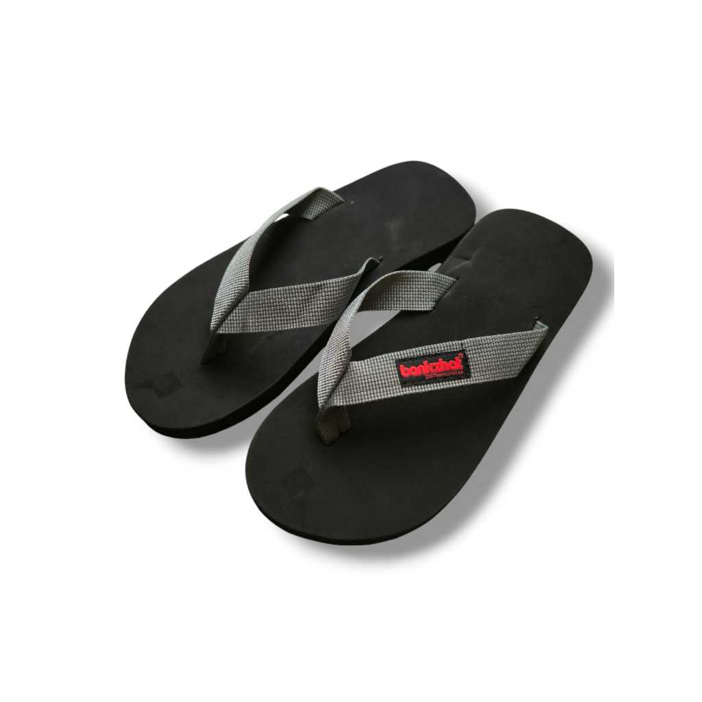SANDAL ABBE BANGZHAT HITAM TALI ABU ORIGINAL 100%