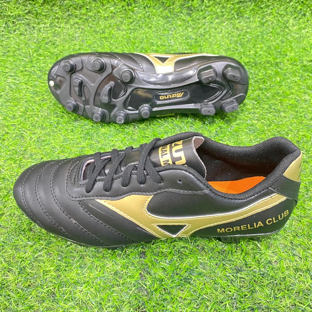 Sepatu Mizuno Sepatu Bola Kulit Asli Outsole KDH Size 39-43 Hitam Strip Gold