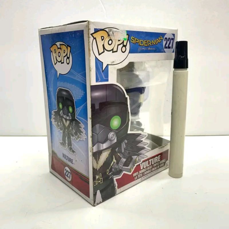 mainan action figure fumko pop 227 spiderman vulture  vinyl collection tinggi sekitar 4 inch detail 