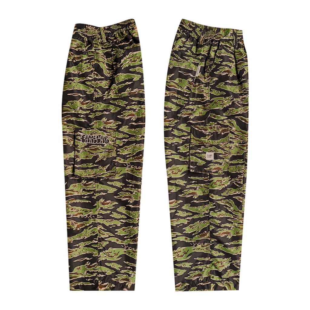 Fakelab Tiger Camo Cargo Longpants / Boardshort Waterproff Doreng Hijau / Celana Panjang Kolor