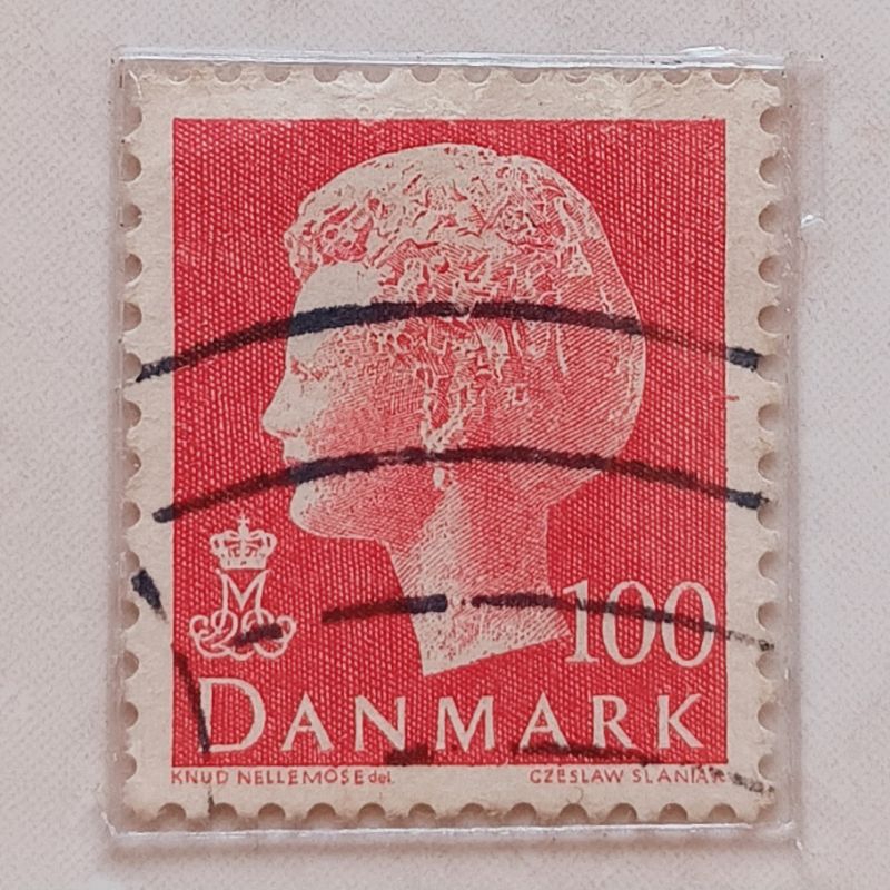 

(AD) Perangko Denmark 1976 Queen Margrethe II serie 1 100 øre Used