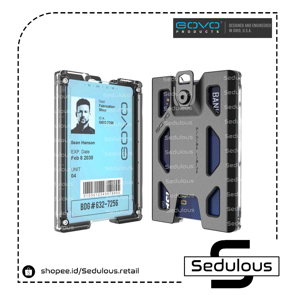 

GoVo Badge ID Card Holder/Wallet Tactical ID card Light Weight No Clip