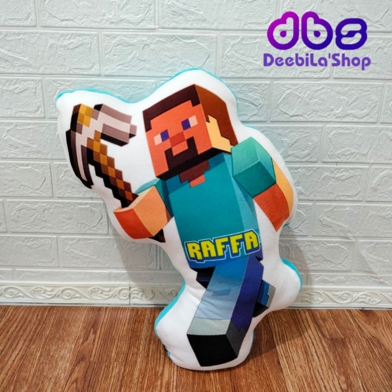 BONEKA BANTAL MINECRAFT CUSTOM NAMA / BONEKA MINECRAFT PRINTING