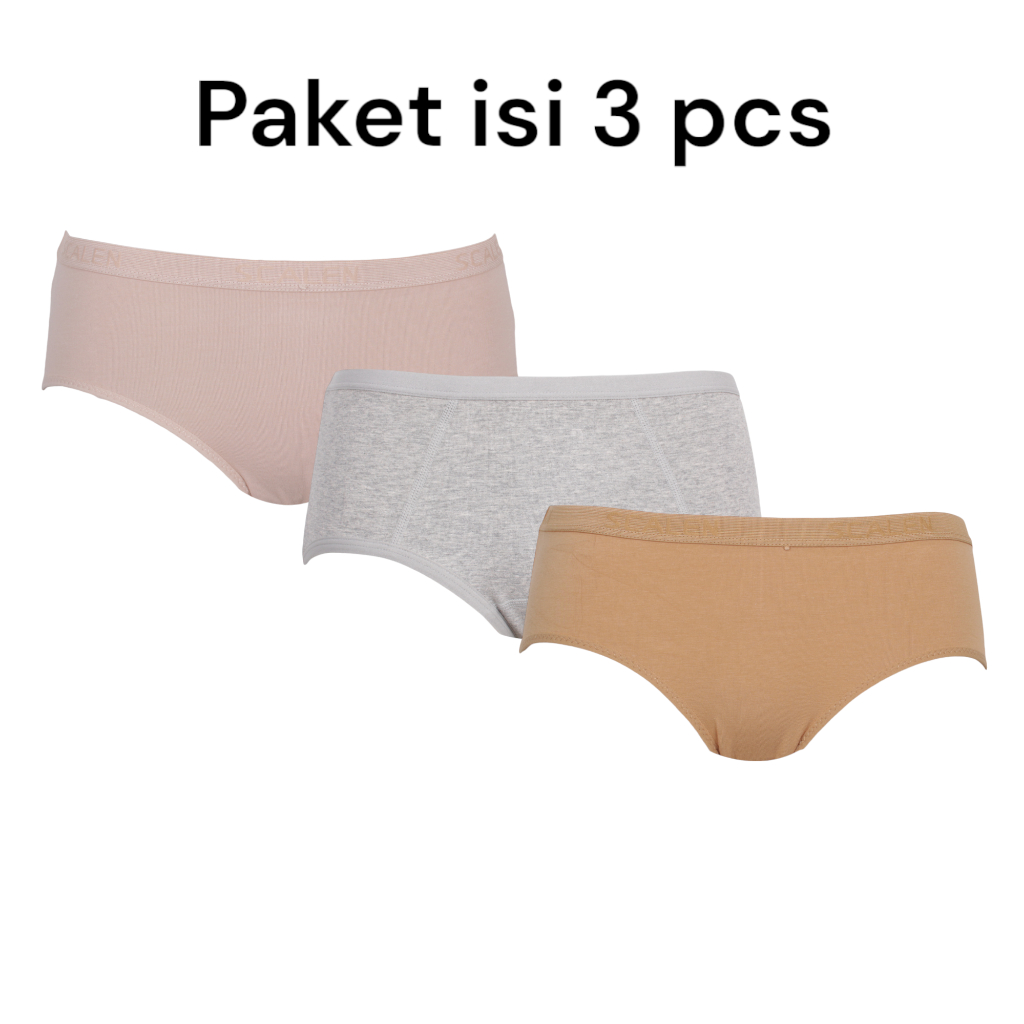 Paket 3 Pcs | SCALEN | Size M | Celana Dalam Wanita Dewasa SCALEN 2809