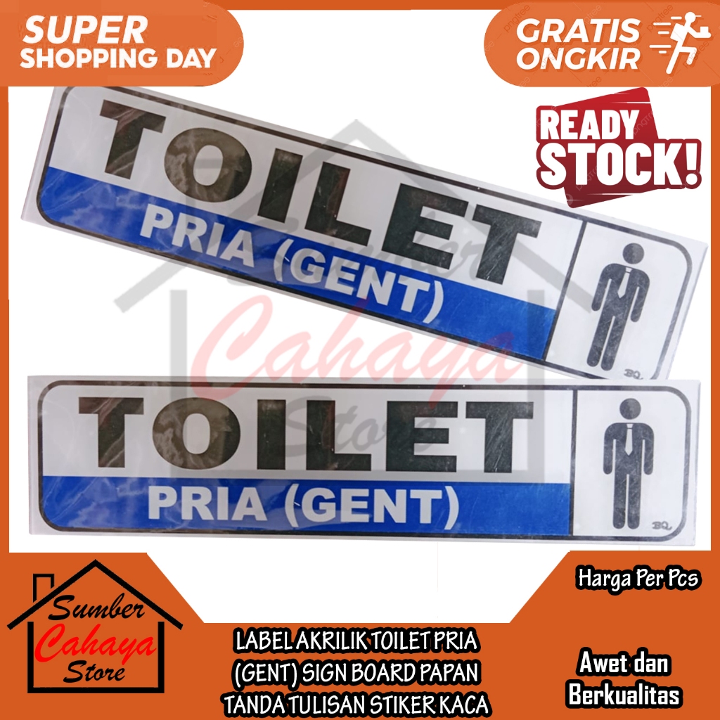 

Stiker Label Akrilik Tanda Larangan Papan Toilet Pria Gent Sign Signage Board Tulisan Tulis Sticker Ruangan WC Kamar Mandi Masjid Kantor Sekolah Restoran Rumah Makan Tempat Wisata Acrylik Acrylic Akrilic Tempel Kaca Dinding Dapur Peringatan Warning