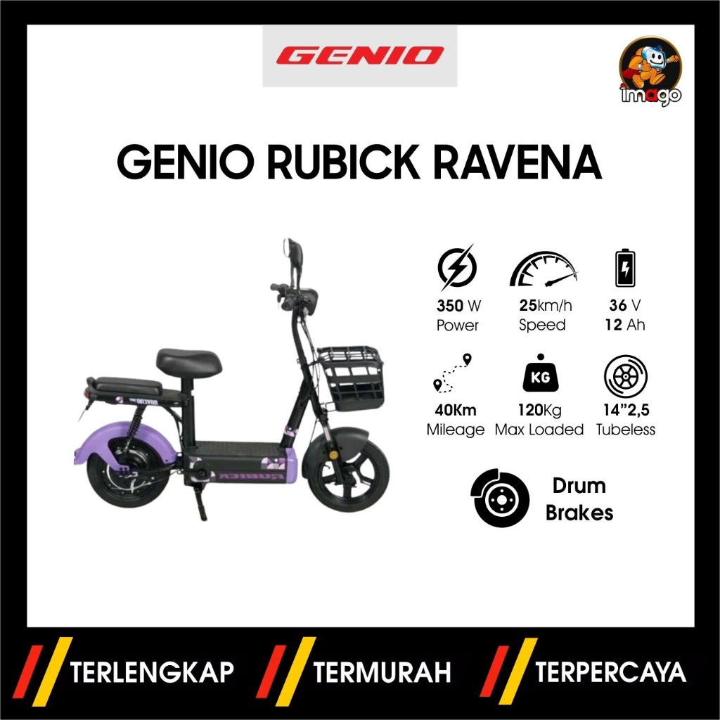 SEPEDA LISTRIK GENIO RUBICK RAVENA