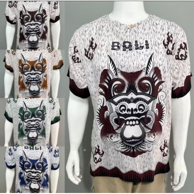COD Baju Bali Pantai Santai Pria & Wanita Motif Barong