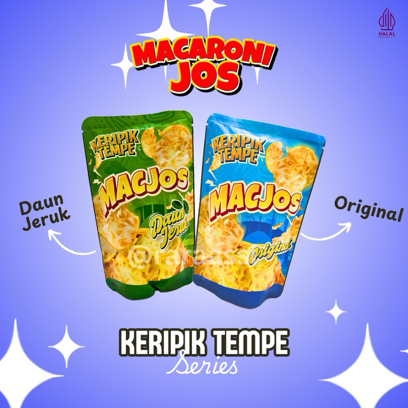 

(MACJOS) Macaroni Jos “KERIPIK TEMPE SERIES” Aneka Rasa Murah dan Enak Jajanan Viral Kekinian