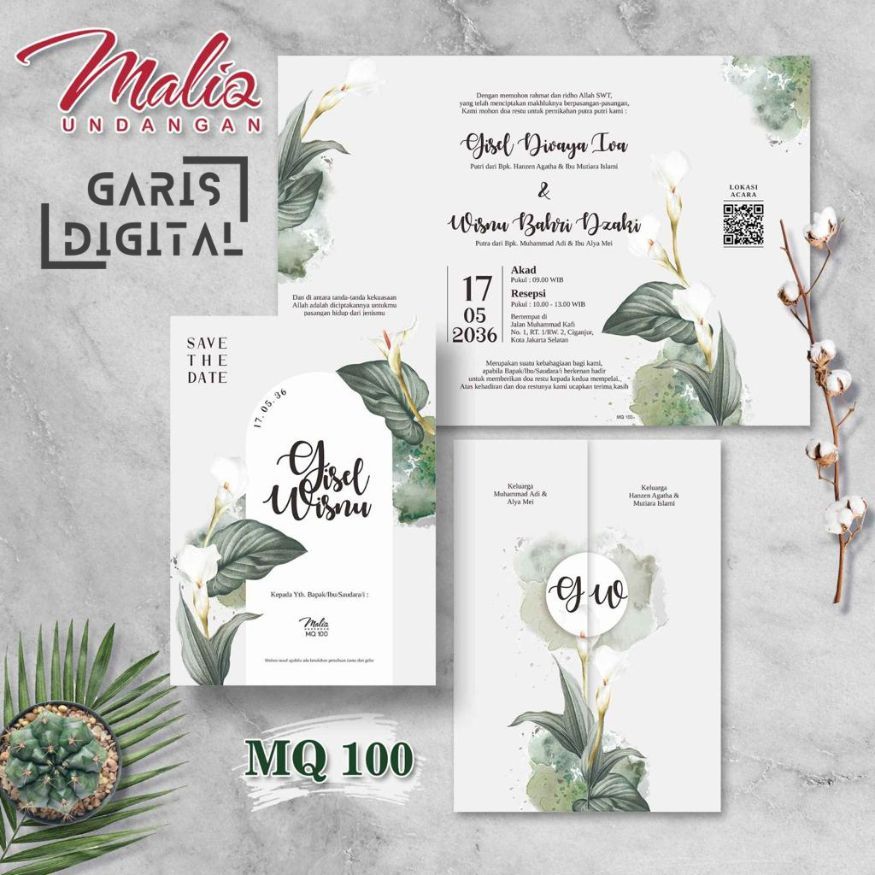 MALIQ 100 | CETAK UNDANGAN | UNDANGAN PERNIKAHAN