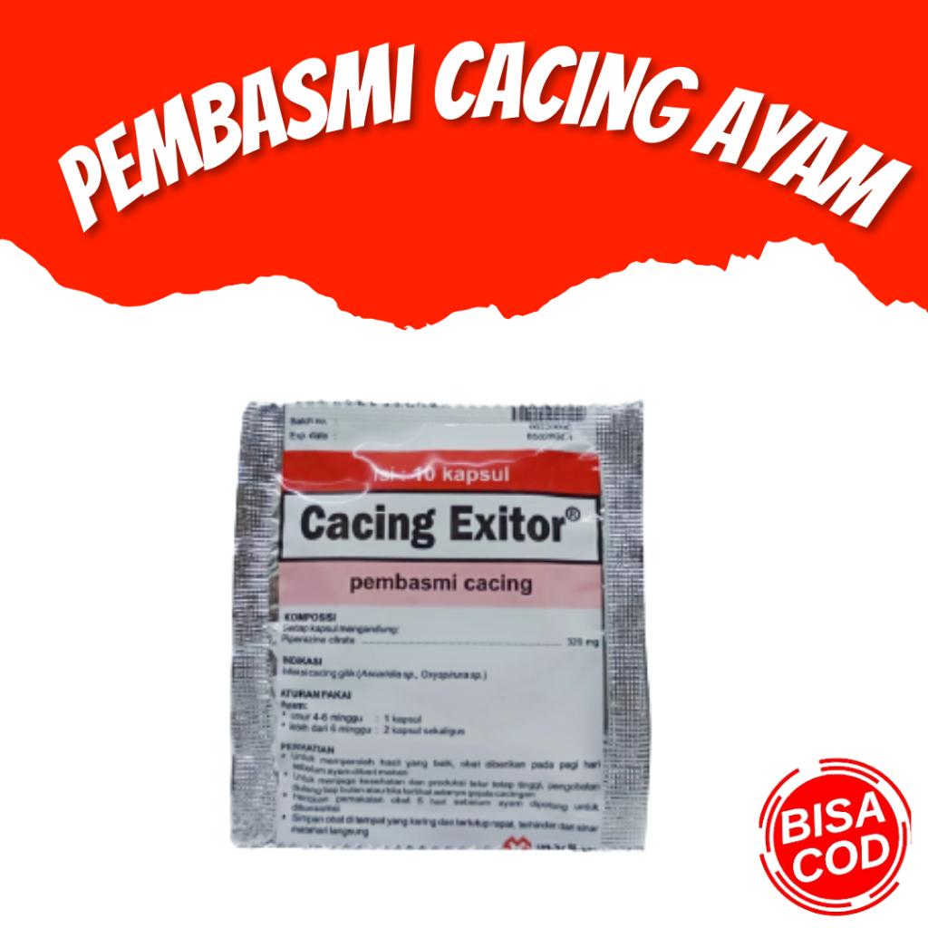 Ready Stok Cacing Exitor Obat Cacing Ayam Obat Cacing Ayam Bangkok Obat Ayam Cacingan Obat Ayam Caci