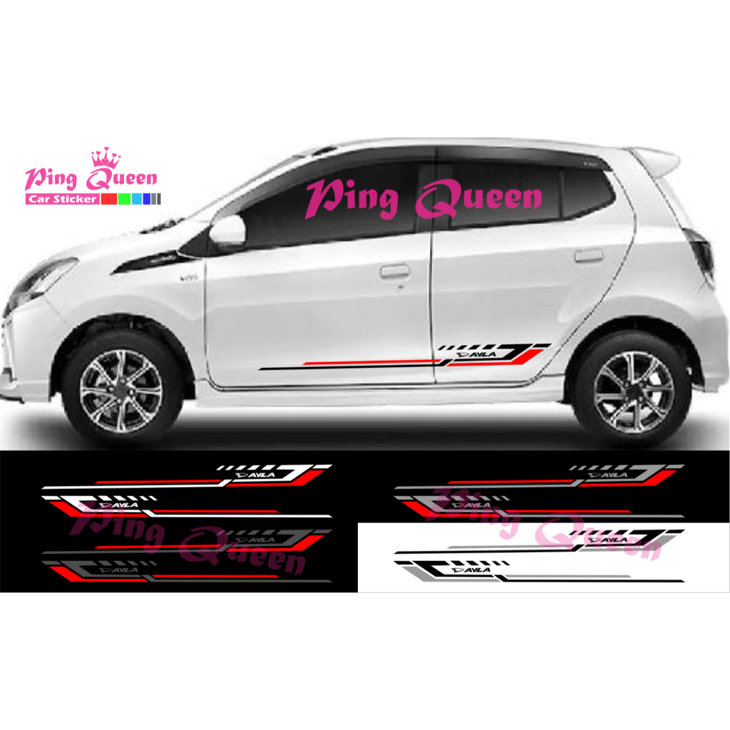 STICKER MOBIL DAIHATSU AYLA STICKER STRIPING VARIASI MOBIL AYLA