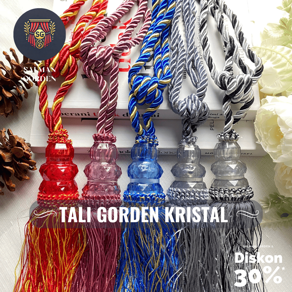 TALI GORDEN KRISTAL MURAH ( HARGA PER PCS BUKAN PERPASANG ) TALI GORDEN AESTHETIC TALI GORDEN MEWAH 