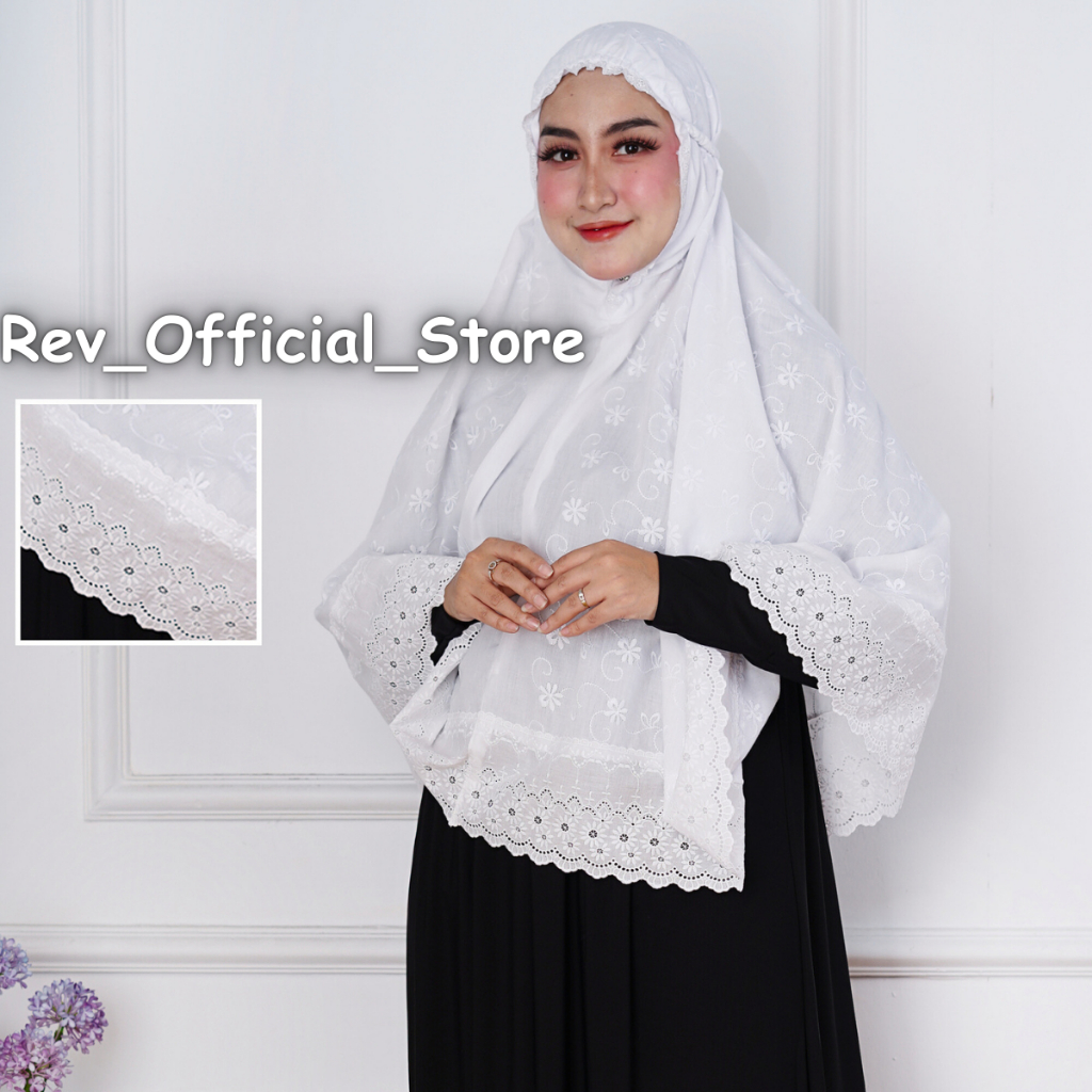 Bergo Umroh Wanita Putih Jumbo Perlengkapan Haji & Umroh