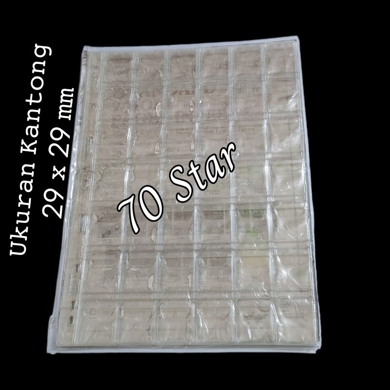 Refil Koin 42 kantong Mingt, isi 5 Lembar Refil tempat penyimpanan koin