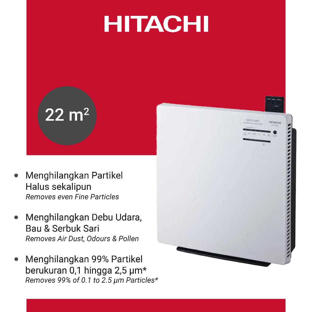 Pembersih Udara Hitachi EP-TZ30J Putih 25m²