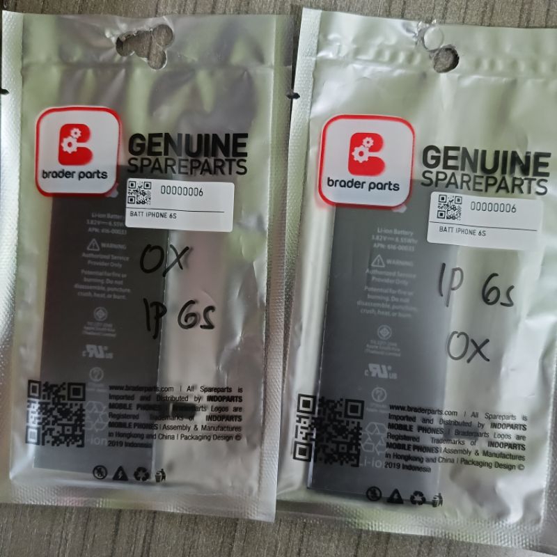 baterai IPhone 6s braderpart/ZC ORI