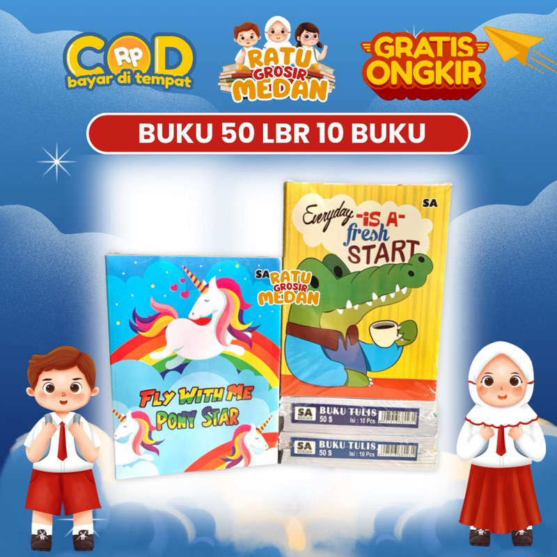 

Buku Tulis 50 lembar - 10 Buku