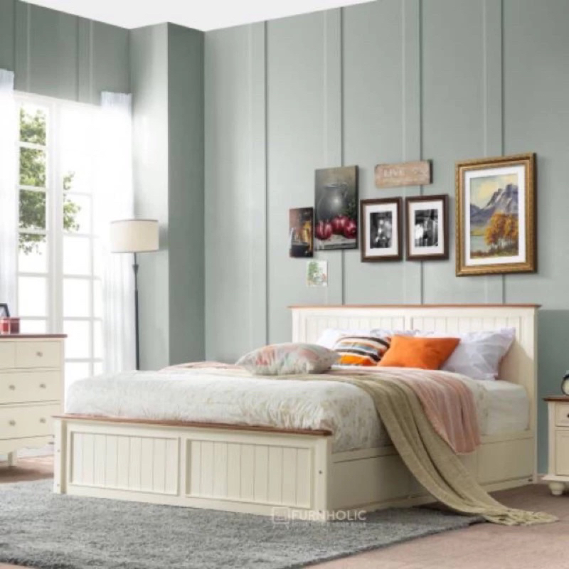 Tempat Tidur Minimalis Laci 3 Duco Putih / Divan kekinian / Divan Bed Minimlis