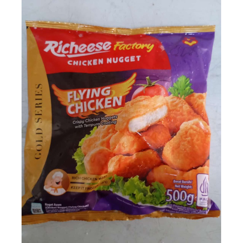 

NUGGET RICHEESE FLYING CHICKEN 500GRAM