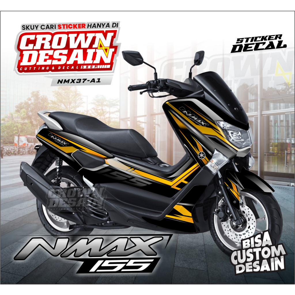Striping Decal Stiker Lis Body Motor Yamaha NMAX OLD 155 Full Blody GOLD Special Edition - KODE NMX