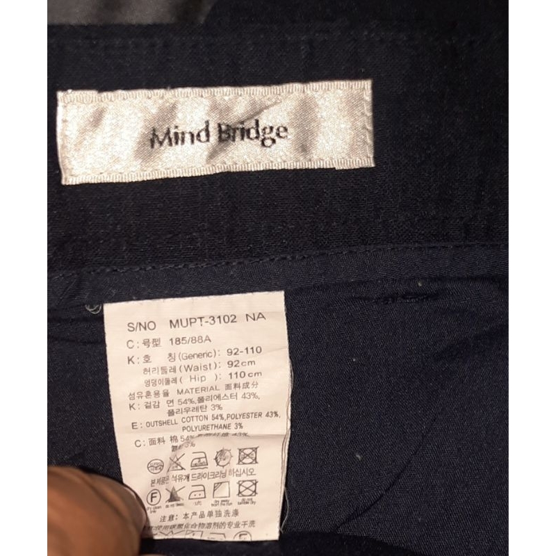 Celana branded Mind Bridge biru dongker pekat