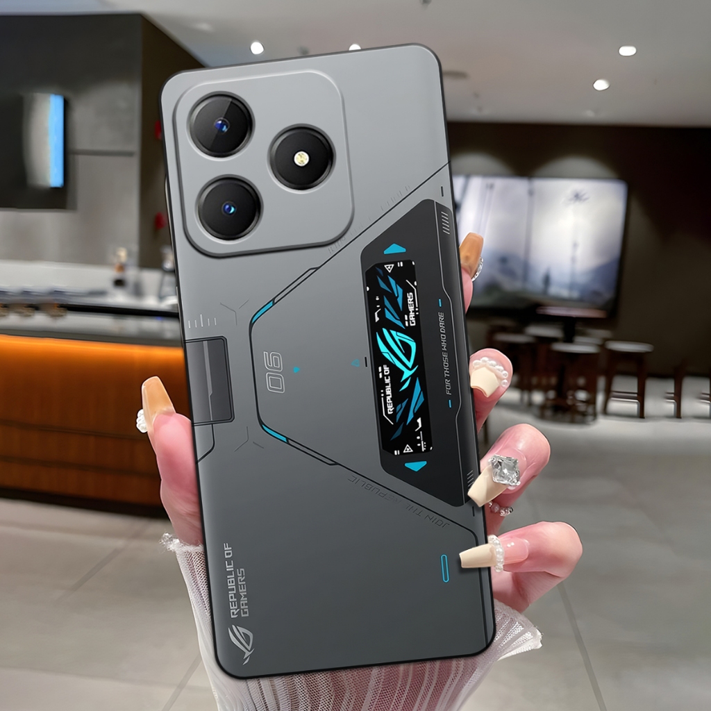 Softcase Karet Realme C63 Terbaru 2024 case fusion hp motif ROG gaming casing Handphone - Pelindung 