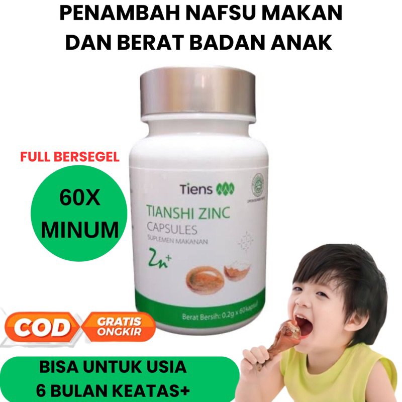 [TERLARIS] BPOM THIANSI ZINC CAPSULES ORIGINAL - SUPLEMEN PENGGEMUK BADAN ANAK | SUPLEMEN PENAMBAH N