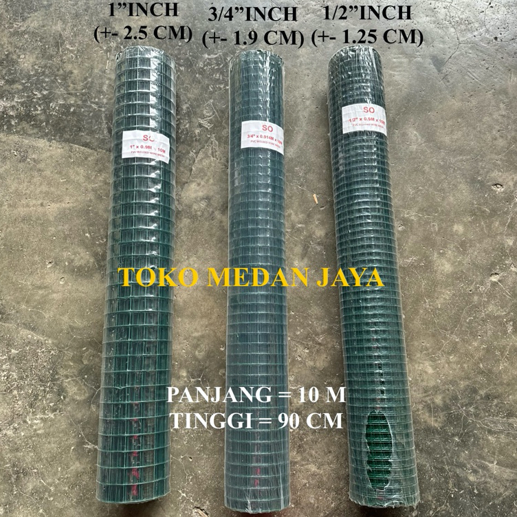 KAWAT LOKET PVC HIJAU 1/2" INCH 3/4" INCH 1" INCH / KAWAT GALVANIS LAPIS PVC HIJAU / KAWAT RAM KANDA