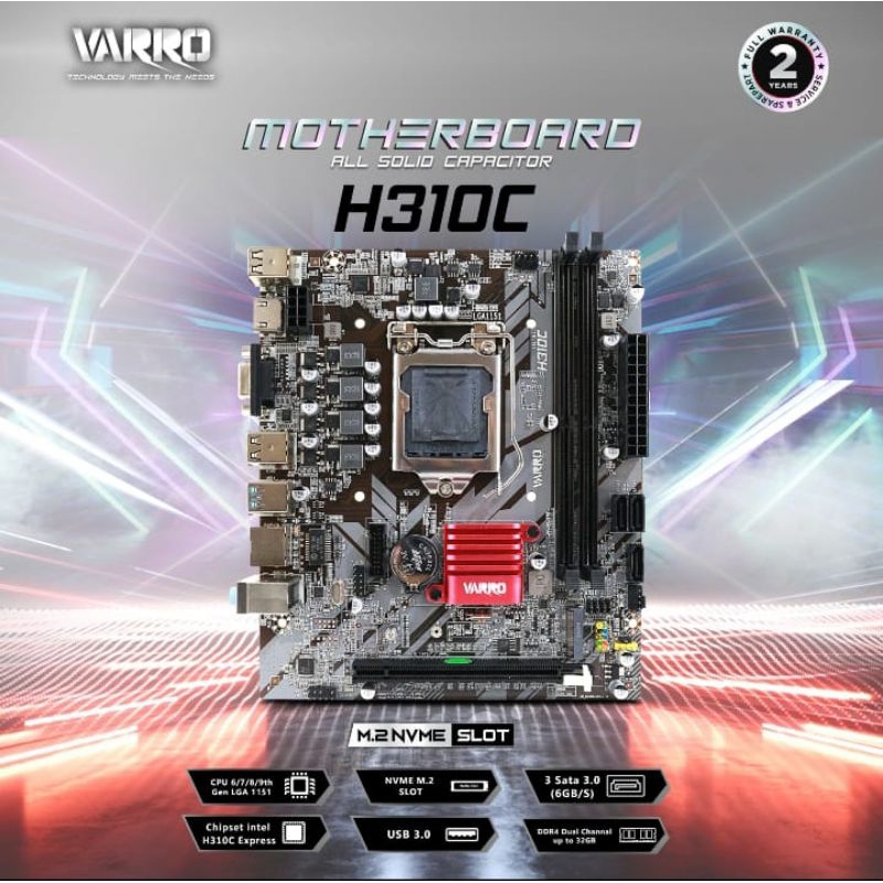 MOTHERBOARD VARRO H310 LGA 1151 SUPPORT GEN 6 DAN 9
