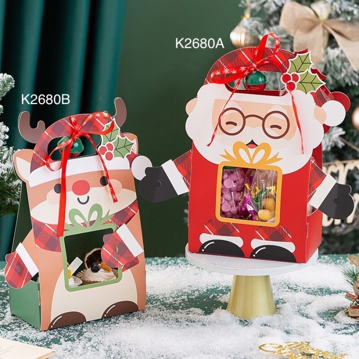 

(5pcs) Kotak Natal K2680 muat 2 Toples| dus Christmas Box Hampers Goody Bag