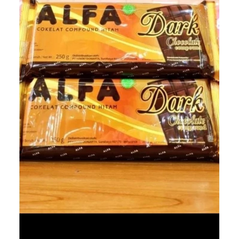 

Dark chocolate compound Alfa/ coklat batang 250gr