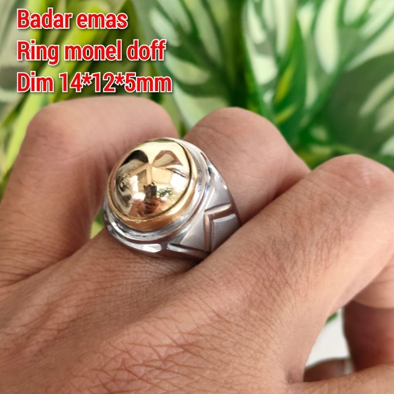 CINCIN BATU BADAR EMAS KURSANI RING MONEL DOFF