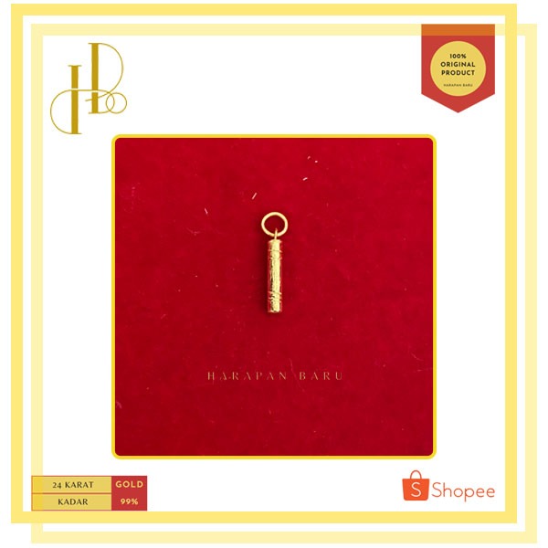 Liontin Emas 24 Karat 99% - Classic Pendant | Liontin Polos, Liontin Huruf