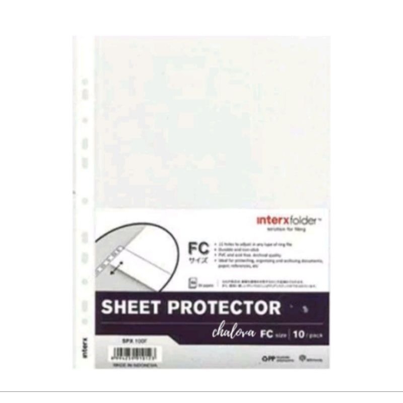 

INTERX SHEET PROTECTOR UK.A4 & F4 (ISI10LBR)