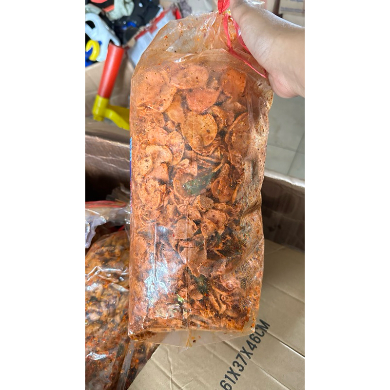 

(2KG) SOSRENG 1BAL BERAT 2kg / SOSIS GORENG PEDAS DAUN JERUK 2KG /CEMILAN PEKANBARU
