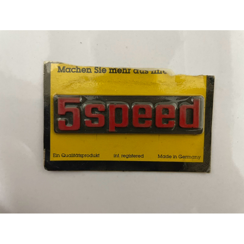 EMBLEM 5 SPEED MADE IN GERMANY