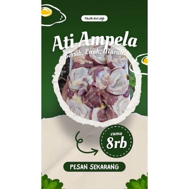 

ati ampela bersih 500 gram