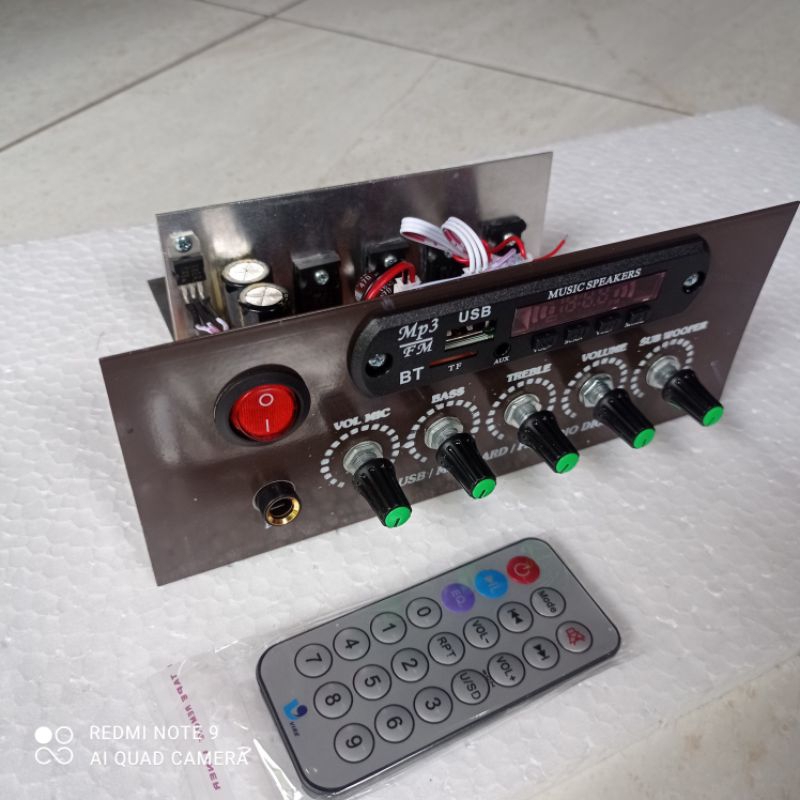 rangkaian modul kit speaker aktif stereo sub woofer