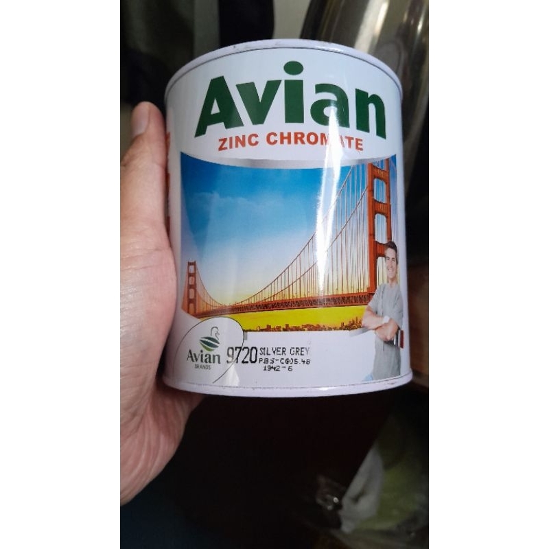 Avian zinc chromate (cat dasar besi Avian) warna grey diobralll