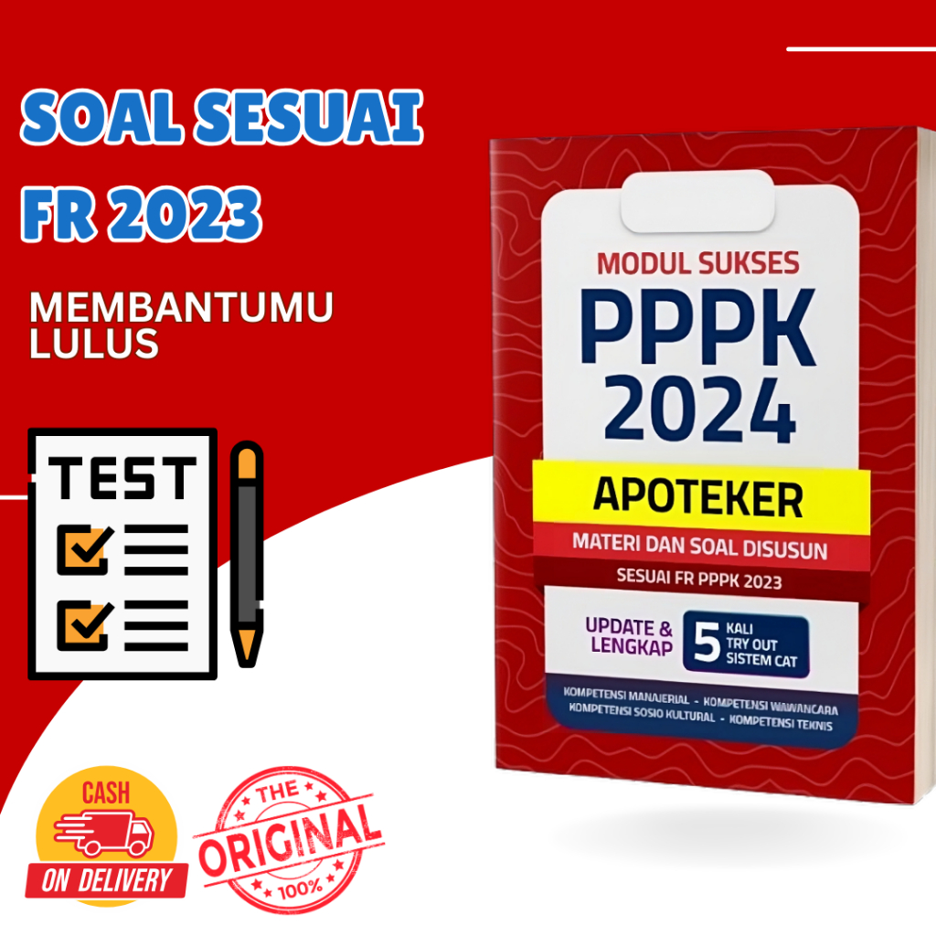 MODUL PPPK FORMASI APOTEKER 2024 : LATIHAN SOAL SESUAI FR 2023