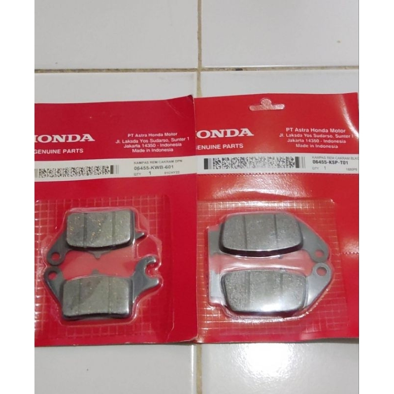 Dispad kampas rem depan belakang sonic 150 supra gtr