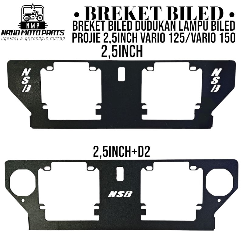 Breket Biled Bracket Lampu Biled Projie 2,5Inch Vario 125/Vario 150